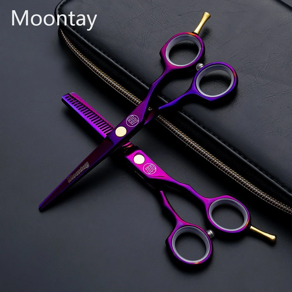 

Набор ножниц для стрижки волос Moontay, салонные ножницы для филировки, инструменты для профессионального парикмахера, 5,5 дюйма