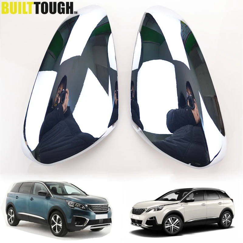 2 шт. хромированная накладка на дверь крыло зеркало подходит для Peugeot 3008 5008 MK2 3008GT