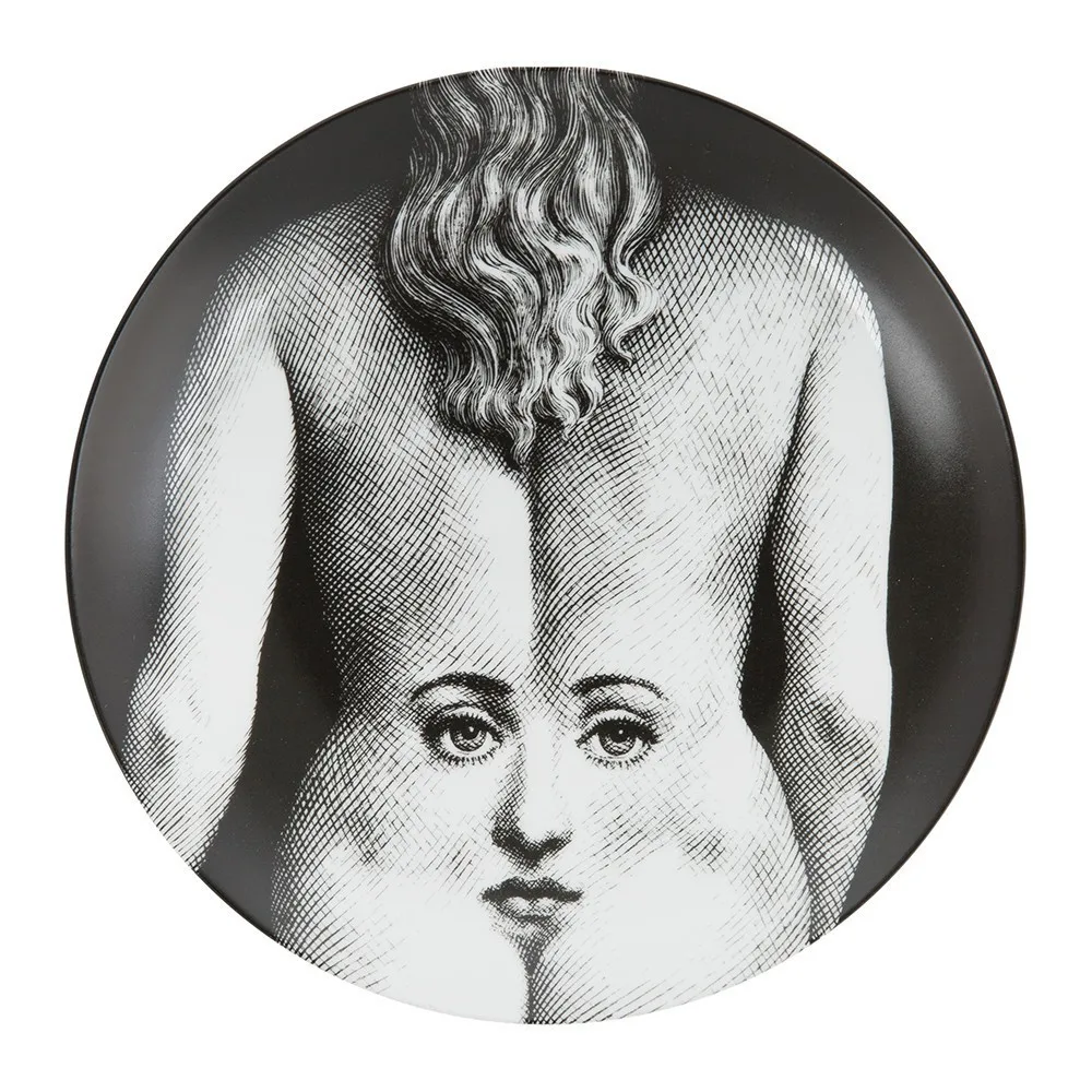 Горячая rosenthal Piero fornasetti тарелки Красивые иллюстрации подвесные декоративные ремесленные блюда для дома/отеля/бара фоновое украшение тарелка - Цвет: 19