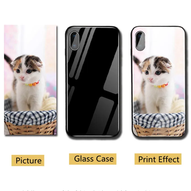 Дизайн фото чехол для телефона Huawei P20 P30 Mate 20 Lite на заказ DIY Стеклянная Крышка iPhone XS