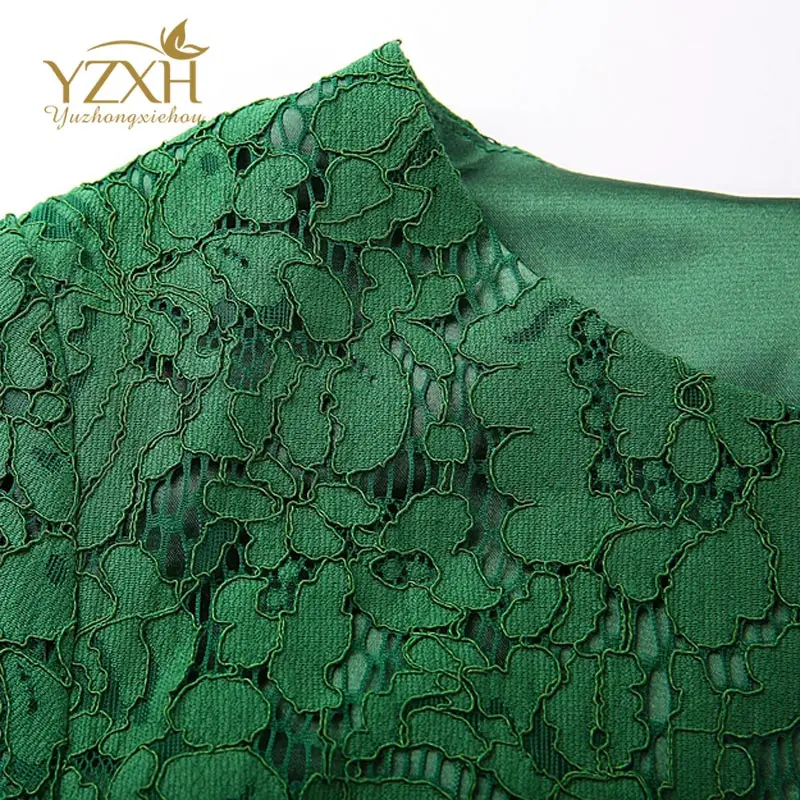 Полый талии Новая Весна Зеленый полиэфирного волокна с Юбка высокой талией в Pure