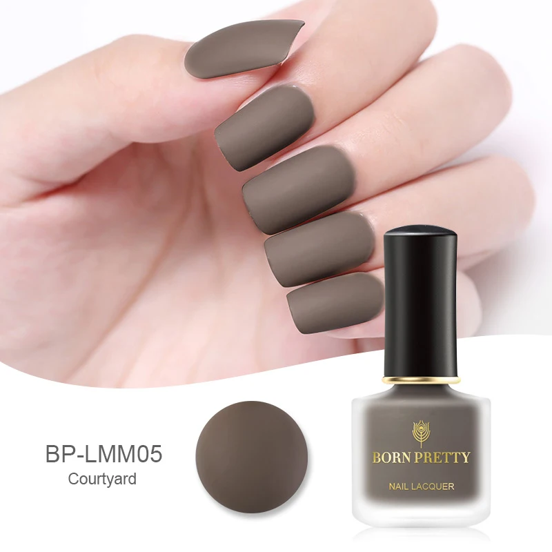 BP-LMM05 BORN PRETTY 6 мл матовый лак для ногтей маникюр живопись лак для ногтей Черный Фиолетовый лак дизайн - Цвет: BP-LMM05