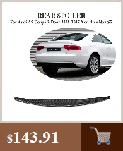 Матовый черный заднего бампера для губ Диффузор пригодный для Audi A5 купе Стандартный только 2008-2011 не-sline