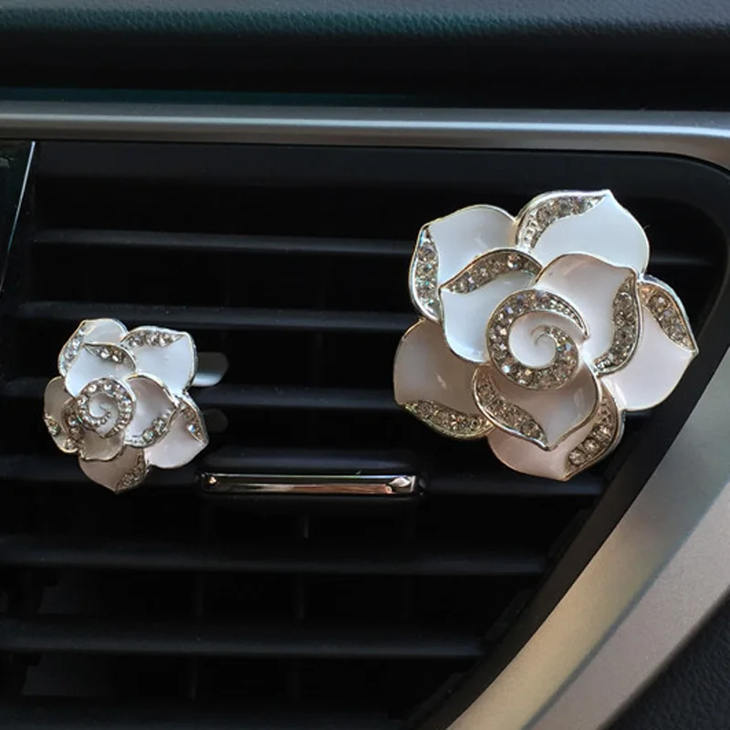 Освежитель воздуха Стразы в виде цветка камелии 1 пара|Освежитель воздуха| |