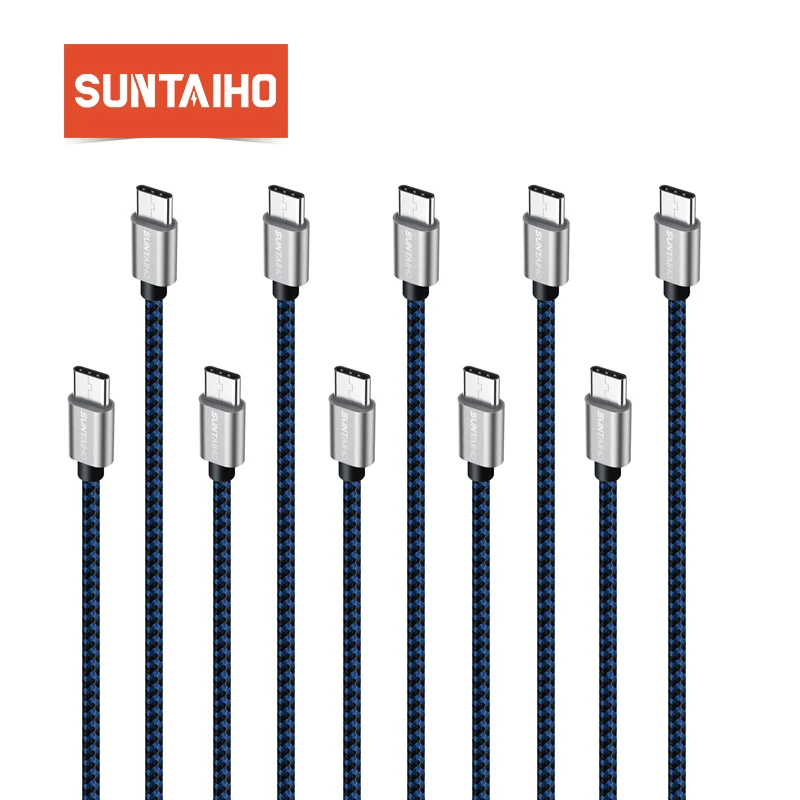 [10 шт. в упаковке] кабель USB типа C Suntaiho 25 см 1 м 2 3 передачи данных для быстрой