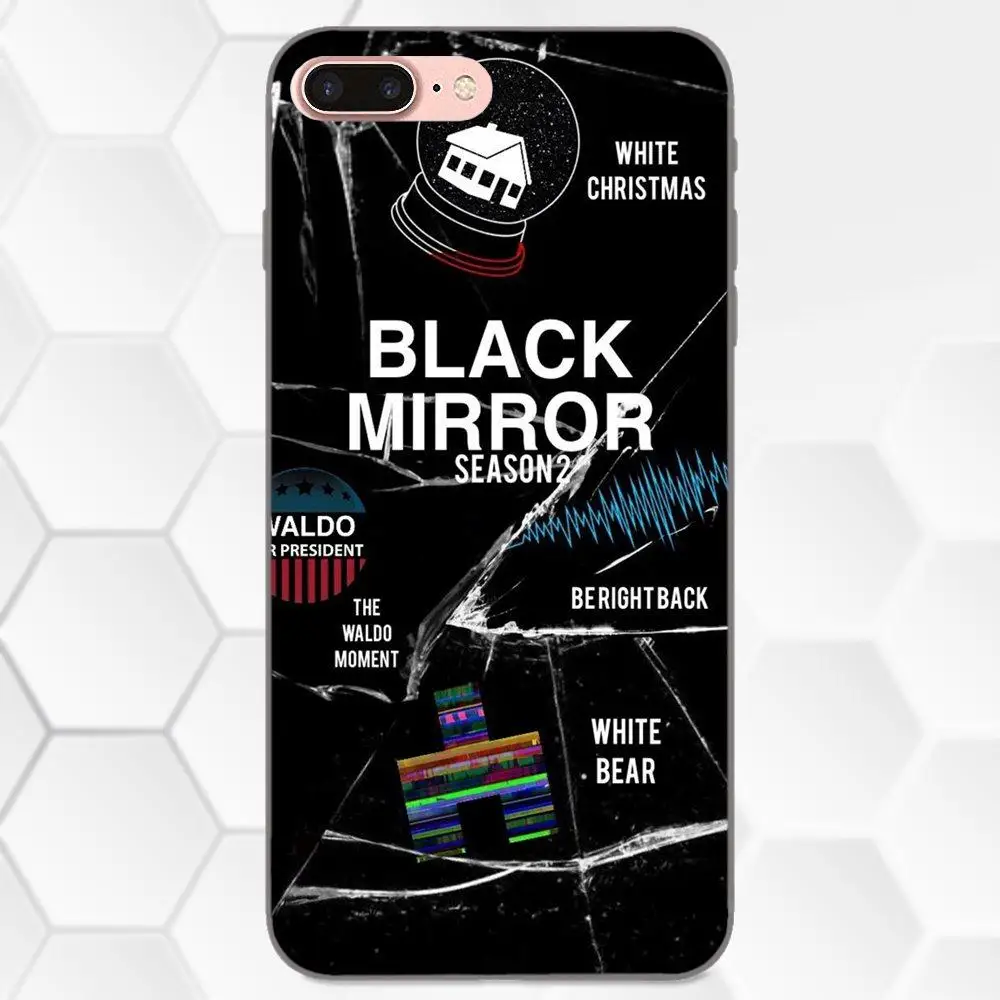 Чехлы с мягким принтом ТВ черные зеркальные сезонные постеры для Huawei Y3 Y5 II Y6 Y7 Y9 nova