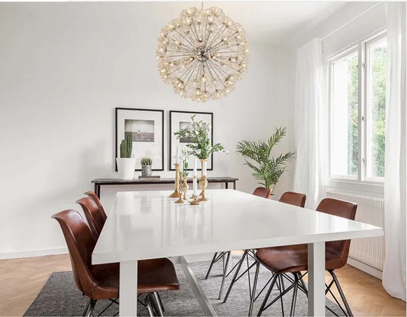 Led хрустальный шар подвесной светильник современный Одуванчик столовая Ресторан