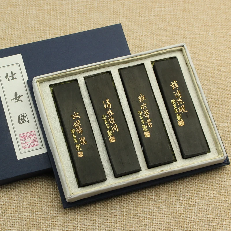 4 шт./лот традиционная китайская чернильная палочка Sumi-E Anhui Laohukaiwen набор чернил