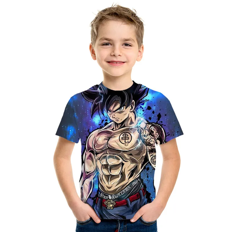Супер saiyan/детская футболка для мальчиков и девочек с принтом «суперинстинкт Сон Гоку» Детская футболка с 3D принтом «Жемчуг дракона» Одежда для родителей и детей