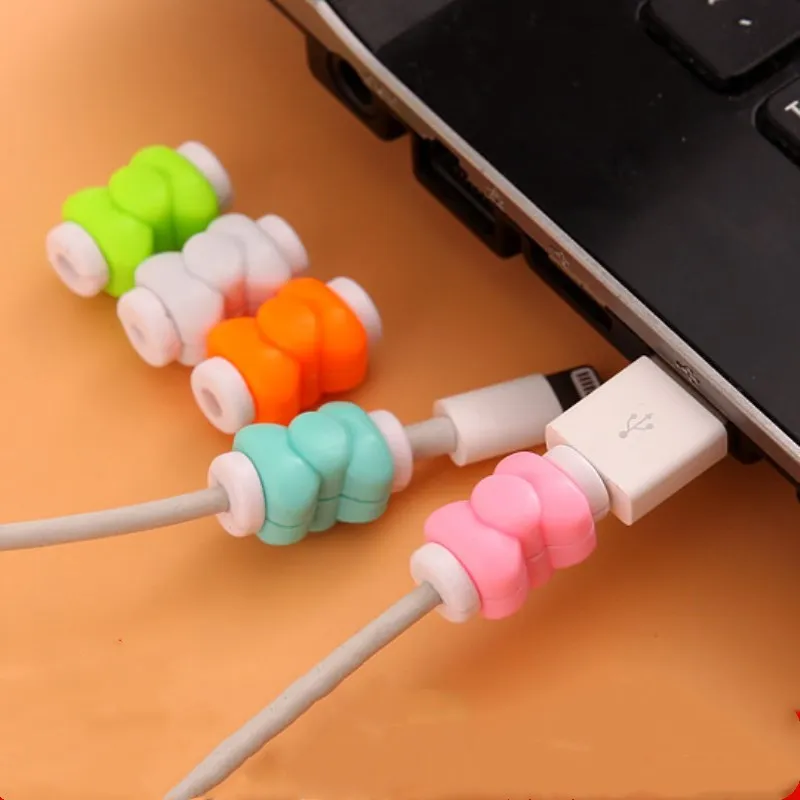 10 шт. тетива намотки для зарядное устройство USB IPhone жильный кабель Защитная