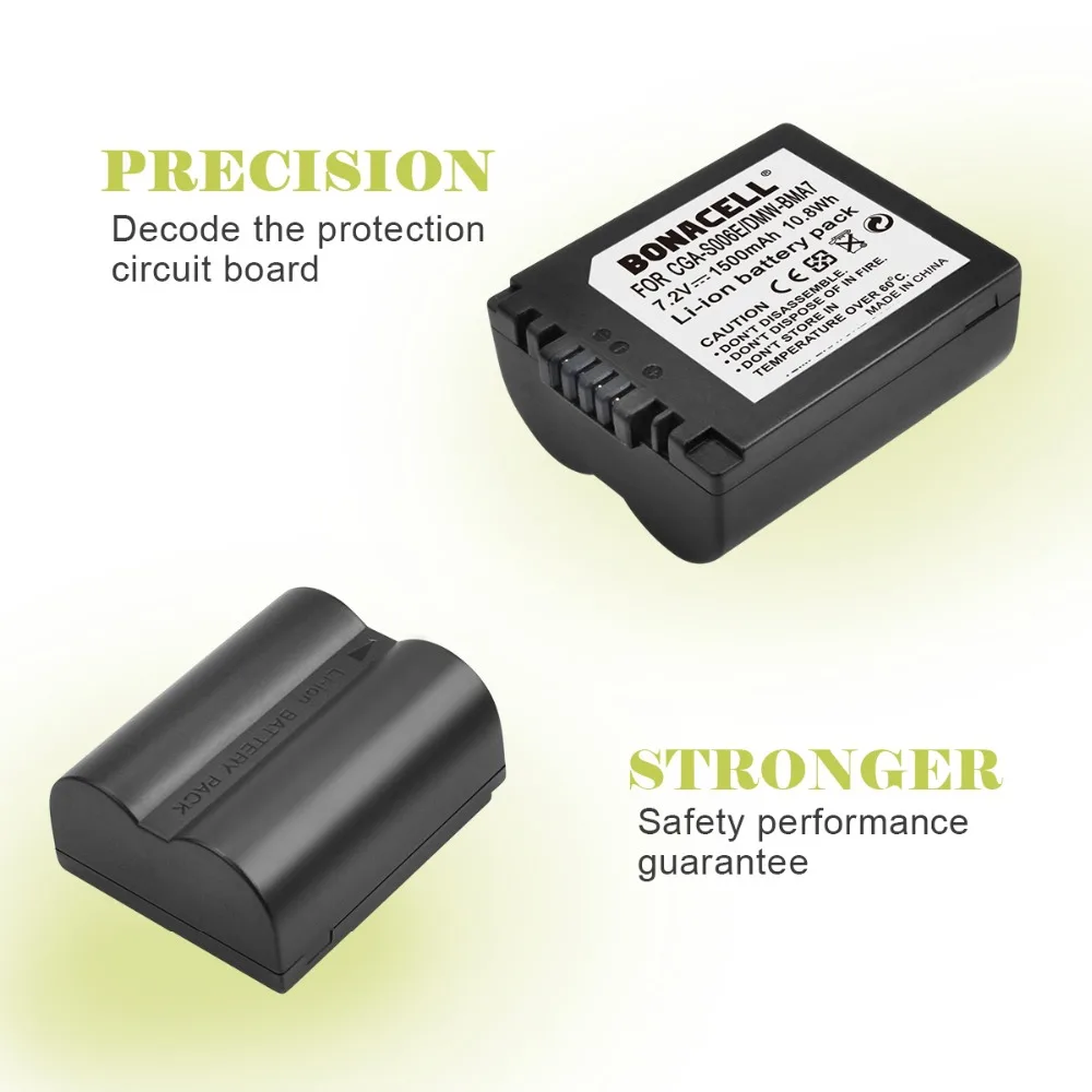 Bonacell 1500 мАч CGA S006E зарядное устройство для Panasonic Lumix DMW BMA7 DMC FZ50 FZ30 CGR S006 S006A1B