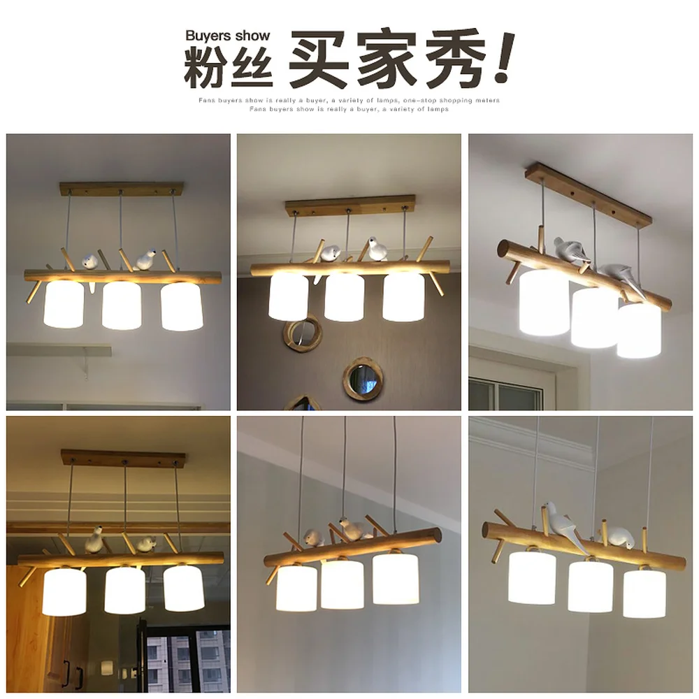 Креативная люстра из трех предметов простая современная столовая лампа для