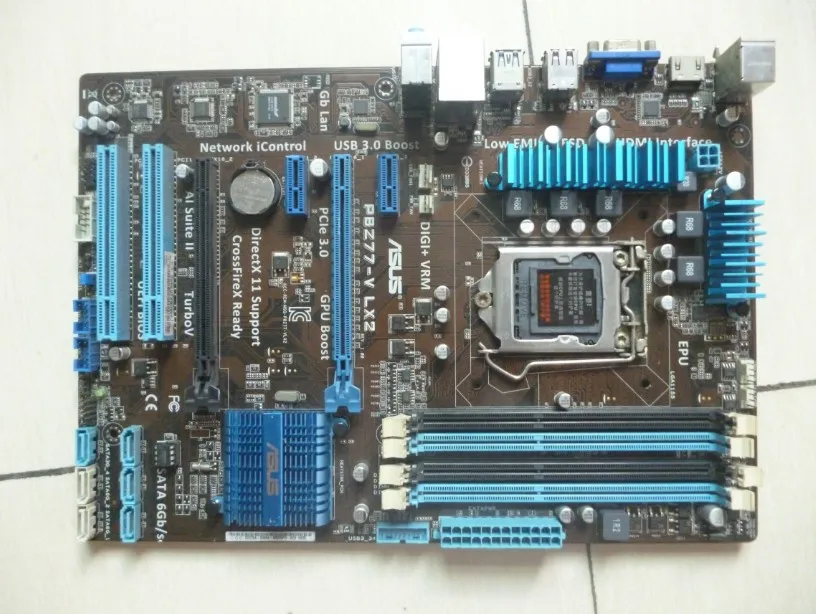 Used,for Asus P8Z77-V LX2  Desktop Motherboard Z77 Socket LGA 1155 i3 i5 i7 DDR3 32G SATA3 USB3.0 ATX