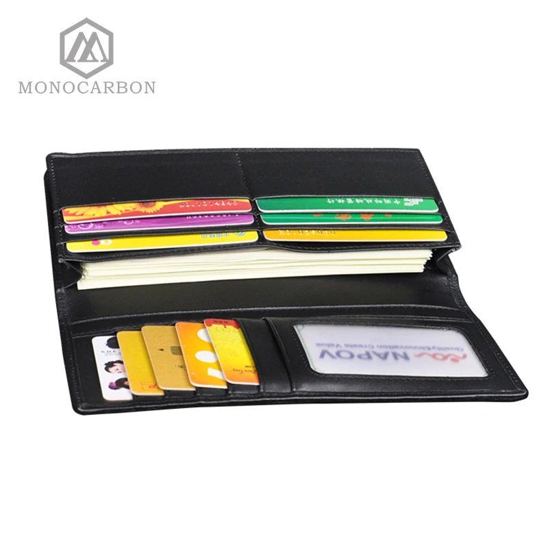 MONOCARBON Мужская и женская сумка из натуральной кожи унисекс длинный дорожный