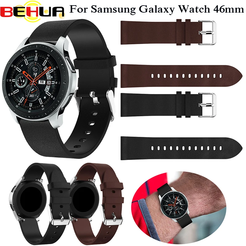 Сменный 22 мм ремешок для Samsung Galaxy Watch 46 кожаный браслет Gear S3 Classic/Frontier Ремешок