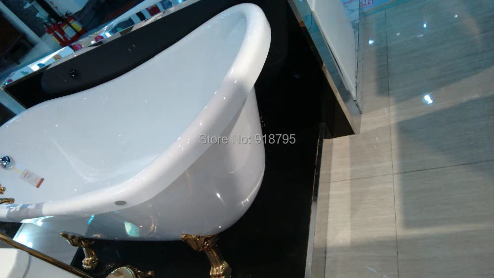 Акриловая ванна с золотыми ножками отдельно стоящая Ванна RS6530 1750*800*820 мм|tub