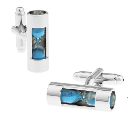 New Arrival High Quality Men Shirt Designer Cuff links Retail Copper Material Blue Hourglass Design CuffLinks Free Shipping | Украшения и