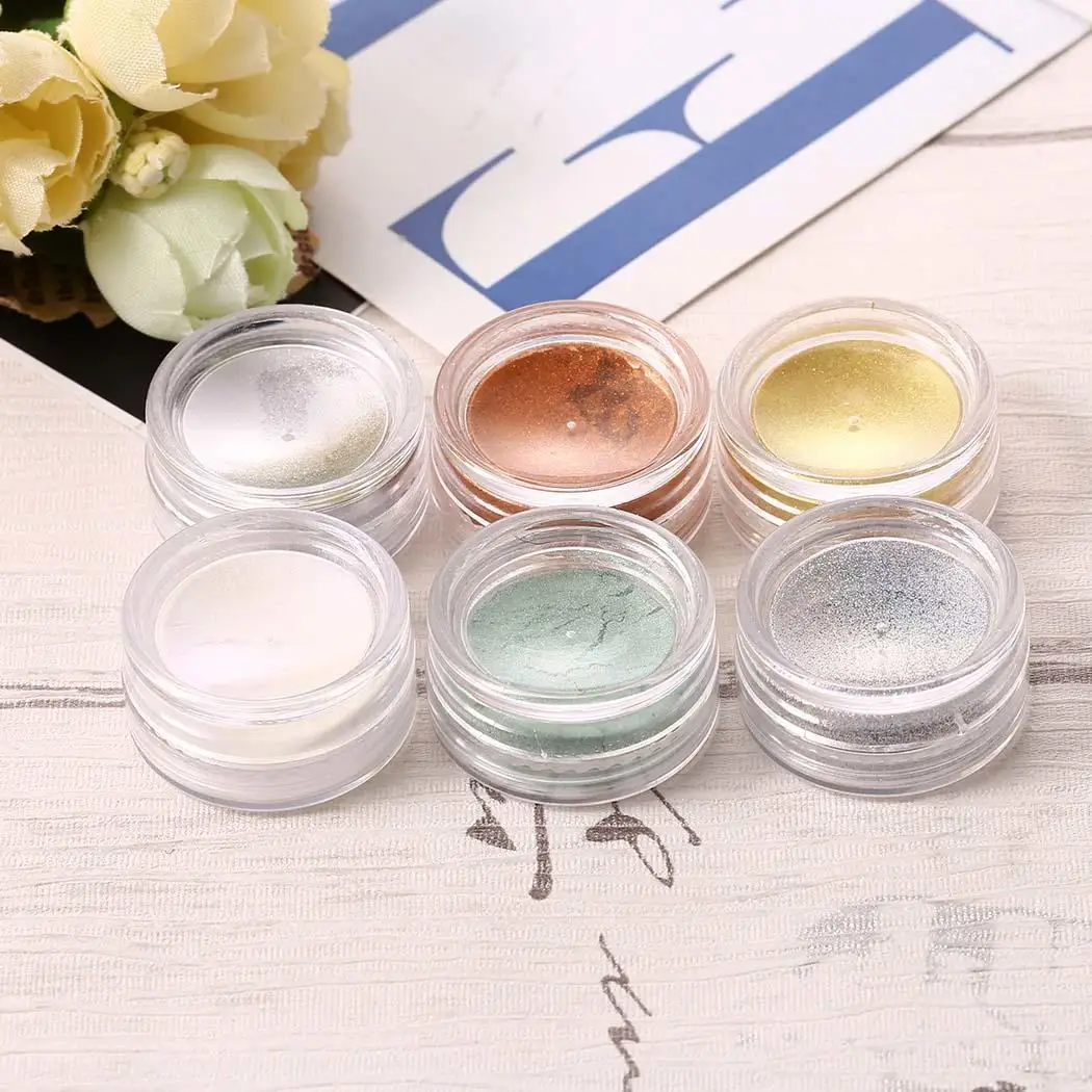 Новый женский модный дизайн ногтей Маникюр 3D украшение Блеск Пыль порошок 6