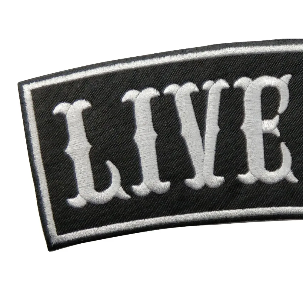 Нашивка LIVE TO RIDE rider патчи с вышивкой утюгом индивидуальная аппликация для куртки