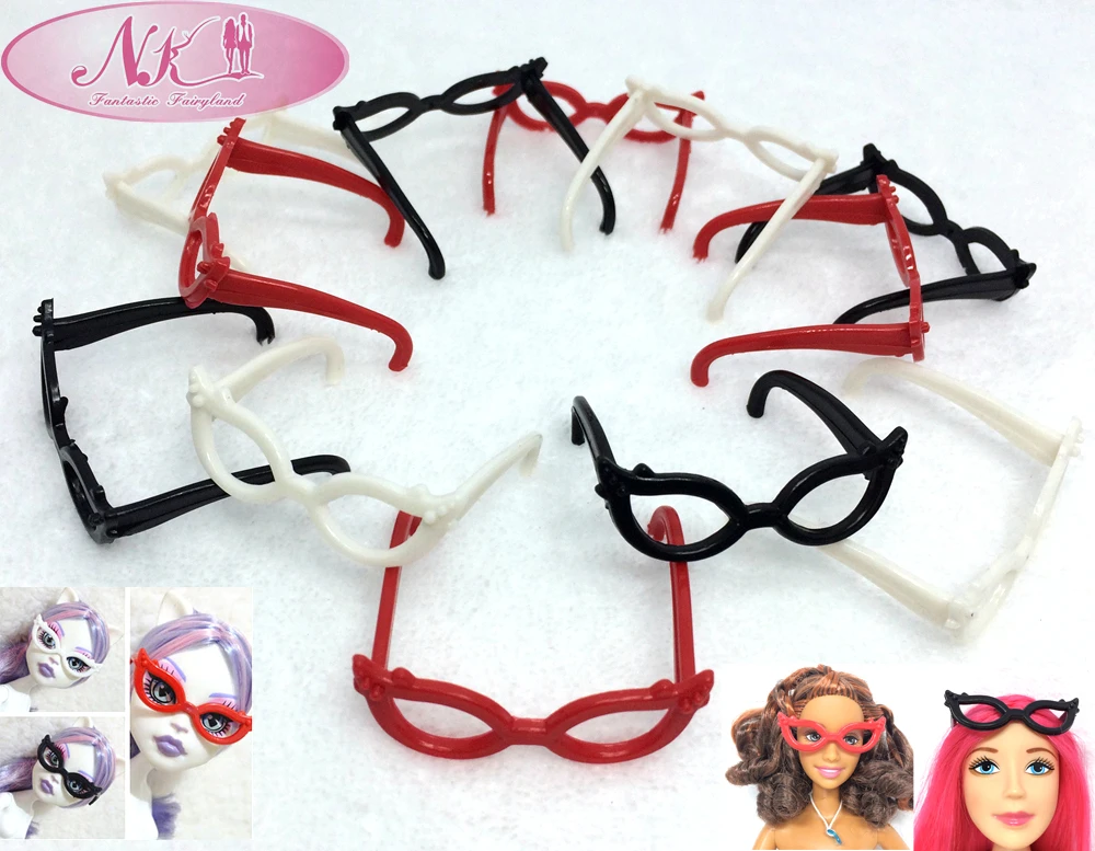 Аксессуары для кукол NK 10 шт./компл. пластиковые очки Monster High кукольный Барби Куклы