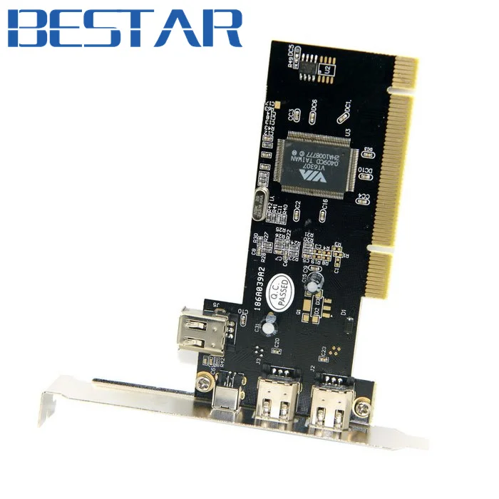 PCI Firewire 1394 порт 400 IEEE pci express 1394A двойная 6-контактная и 4-контактная 3-портовая карта