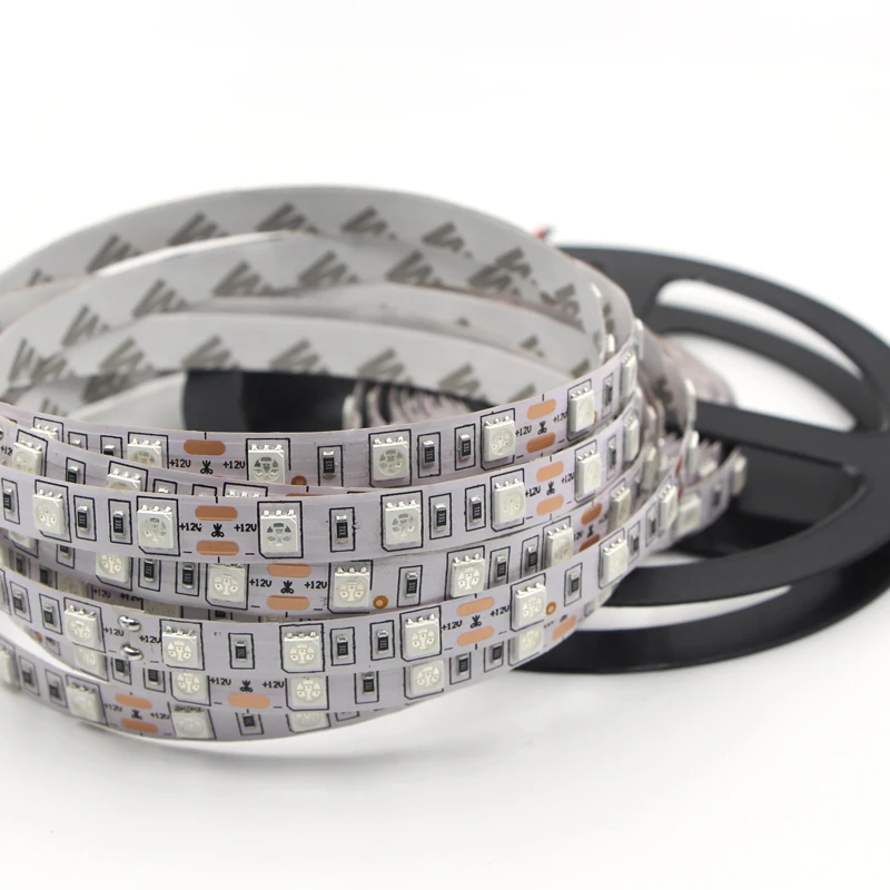 5050 SMD гибкая светодиодная лента 12 В DC Фон ПК корпус для компьютера клейкая