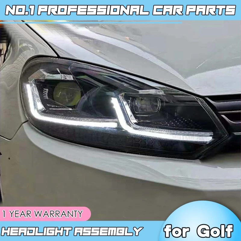 Автомобильные аксессуары для VW Golf 6 2009 2013 светодиодный ные фары MK6 передняя лампа