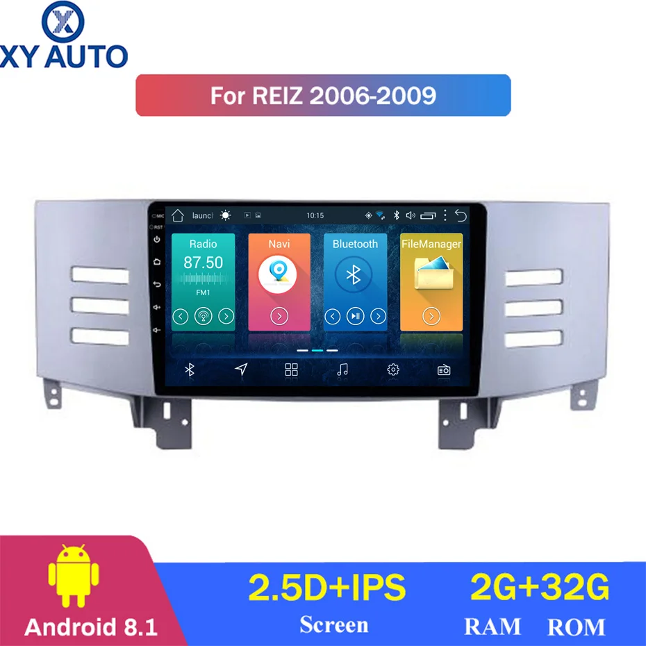 9 дюймовый 2.5D IPS HD мультисенсорный экран Android 8 1 2 Гб ОЗУ 32 ПЗУ NAVI для toyota reiz 2006 2009 с
