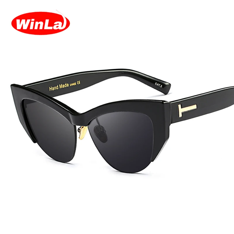 Winla модные дизайнерские женские солнцезащитные очки классические сексуальные