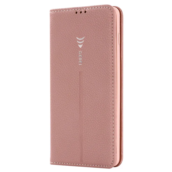 Pink Роскошный чехол GEBEI для samsung Galaxy S10 Plus S10e, кожаный чехол-книжка с бумажником для Galaxy S10 Lite, слоты для карт, магнитная подставка - Цвет: Pink