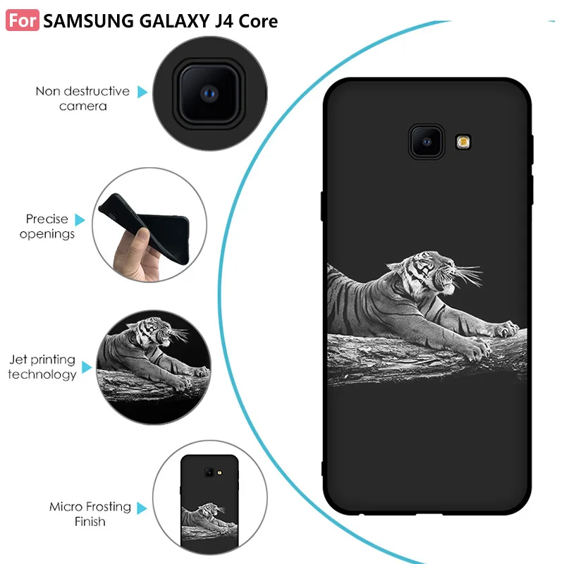 Глянцевый силиконовый чехол для Samsung Galaxy J4 CORE Protector TPU бампер задняя крышка