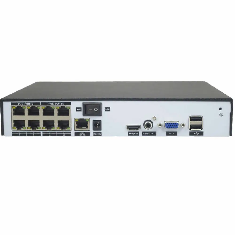 IP камера видеонаблюдения 8 каналов 48 В POE H.265/4 поддержка ONVIF 4*5 Мп/8*4 Мп NVR XMEYE