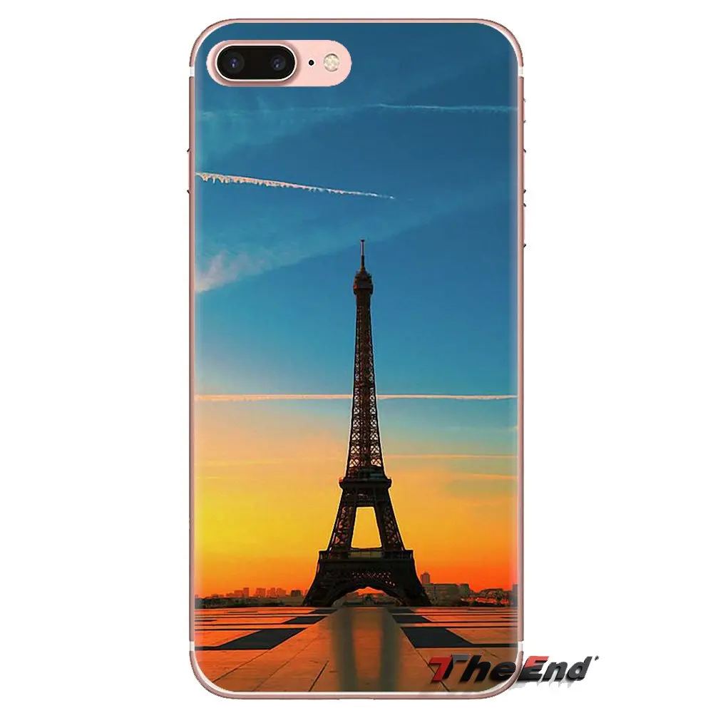 Transparent Soft Cases For Samsung Galaxy J1 J2 J3 J4 J5 J6 J7 J8 Plus 2018 Prime 2015 2016 2017 paris france eiffel tower Night |