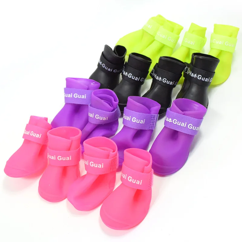 4 шт./компл. обувь для домашних животных водонепроницаемая от дождя маленьких