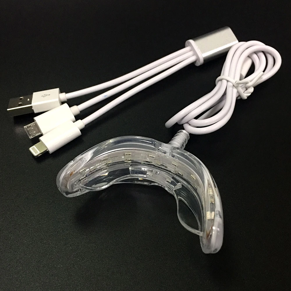 3-в-1 Портативный отбеливание зубов устройства USB зарядка 16 светодиодов синий светильник для отбеливания Системы стоматологический инструмент по уходу за ногами