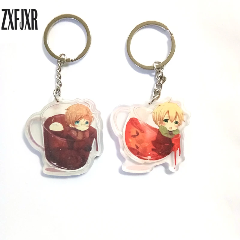 2 шт./компл. Hetalia Axis Powers UK USA In The Wine милый дизайн брелок Брелоки Portachiavi двойные