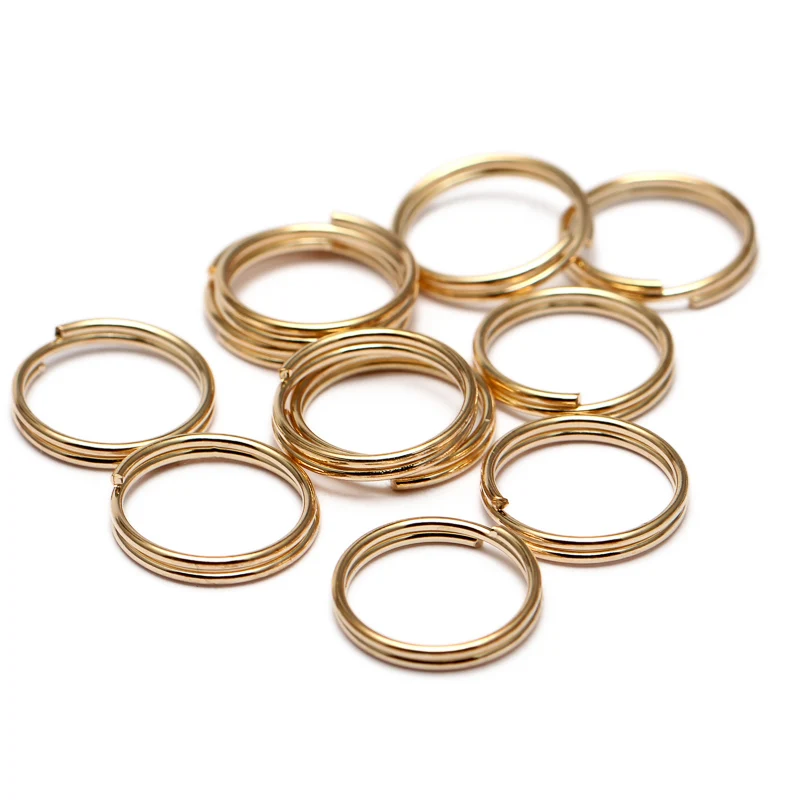 kc gold REGELIN, 200 шт./лот, 5, 6, 8, 10, 12, 14 мм, открытые кольца, двойные петли, золото, серебро, цвет, разъемные кольца, разъемы для самостоятельного изготовления ювелирных изделий - Цвет: kc gold
