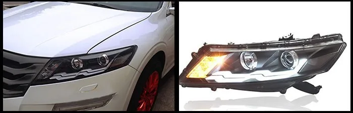OUMIAO для Honda Crosstour головной светильник s U angel eyes DRL 2011- для Crosstour светодиодный светильник DRL Q5 bi xenon объектив h7 xenon