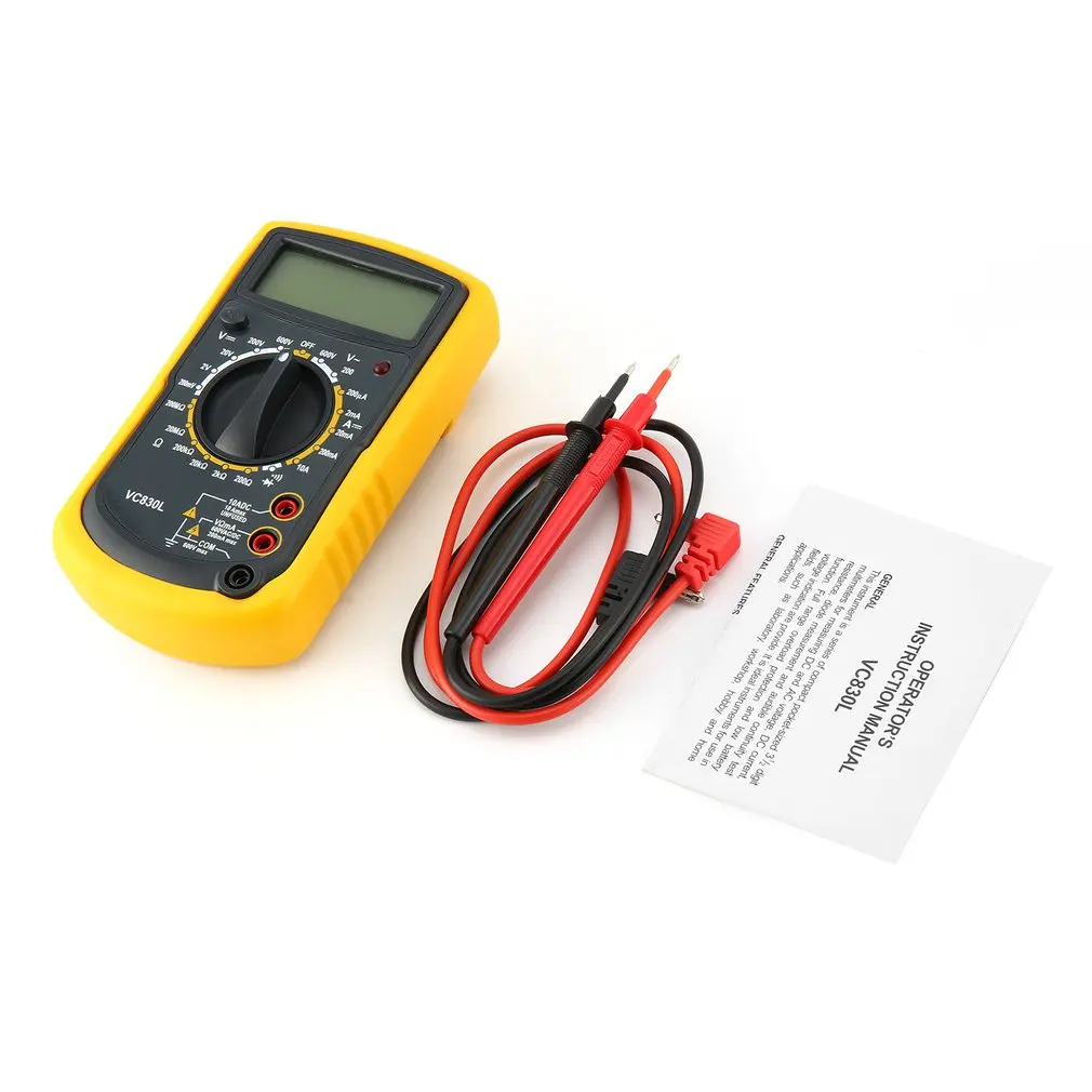 JTW VC830L 1999 Portable Backlight LCD Digital Multimeter AC/DC Voltmeter Ammeter Diode Resistence Continuity Tester | Инструменты