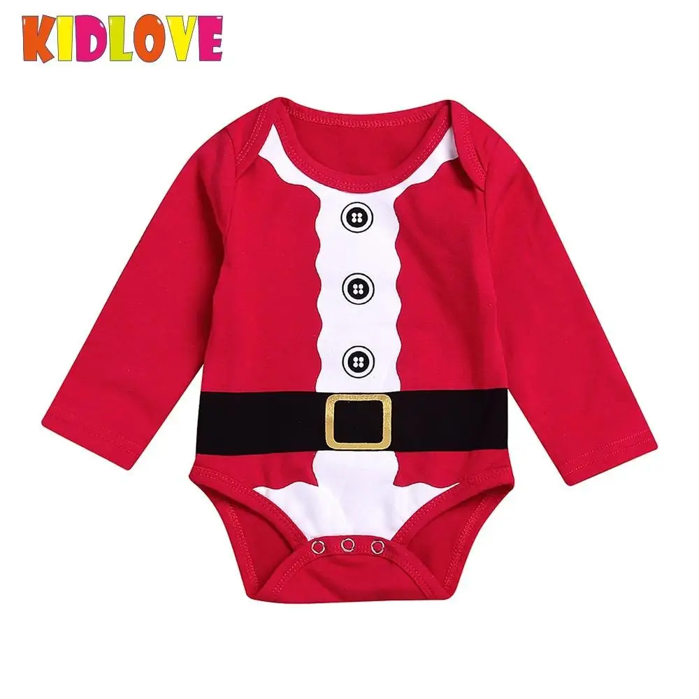 KIDLOVE для новорожденных мальчиков и девочек Рождественский комбинезон Санты