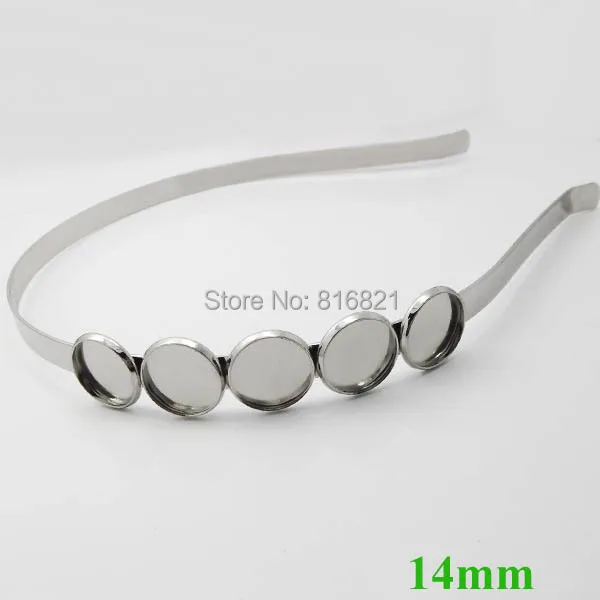 Тиары головные уборы комплектующие Пустые Основы 14 мм круглая закрепка кабошон