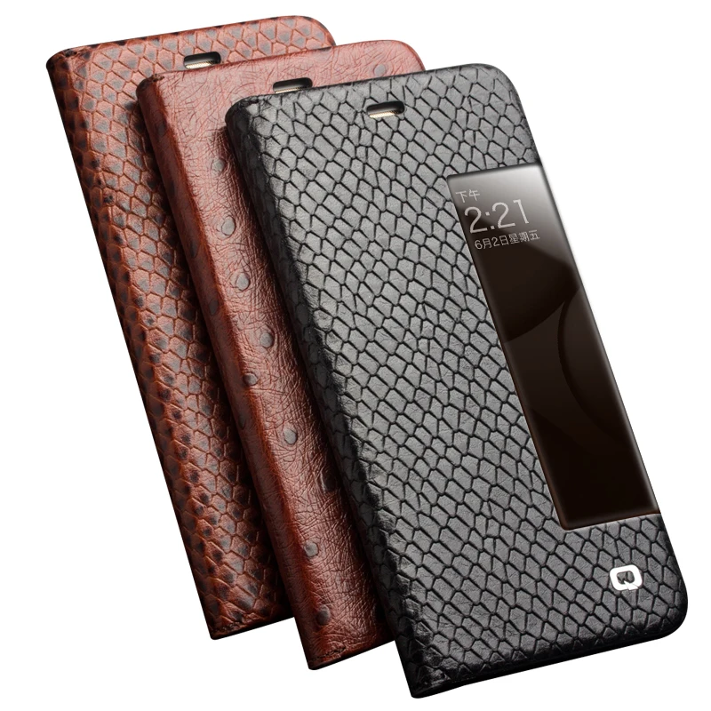 Чехол Qialino из натуральной кожи для Huawei Ascend P10 чехол Plus с откидной крышкой и окошком