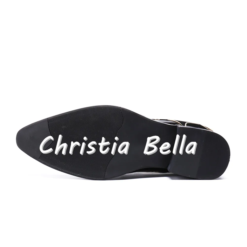 Christia Bella Мужская обувь Роскошные модные туфли Праздновать Туфли под платье для