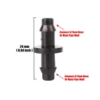 100 шт., Прямые соединители для садового шланга, 47 мм