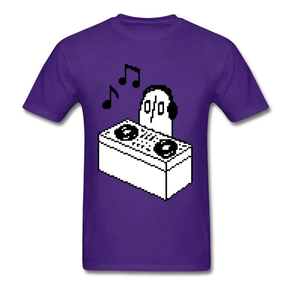 Футболка Napstablook DJ Pixel Arts мужские топы футболки с круглым вырезом Undertale Sans 100% хлопок