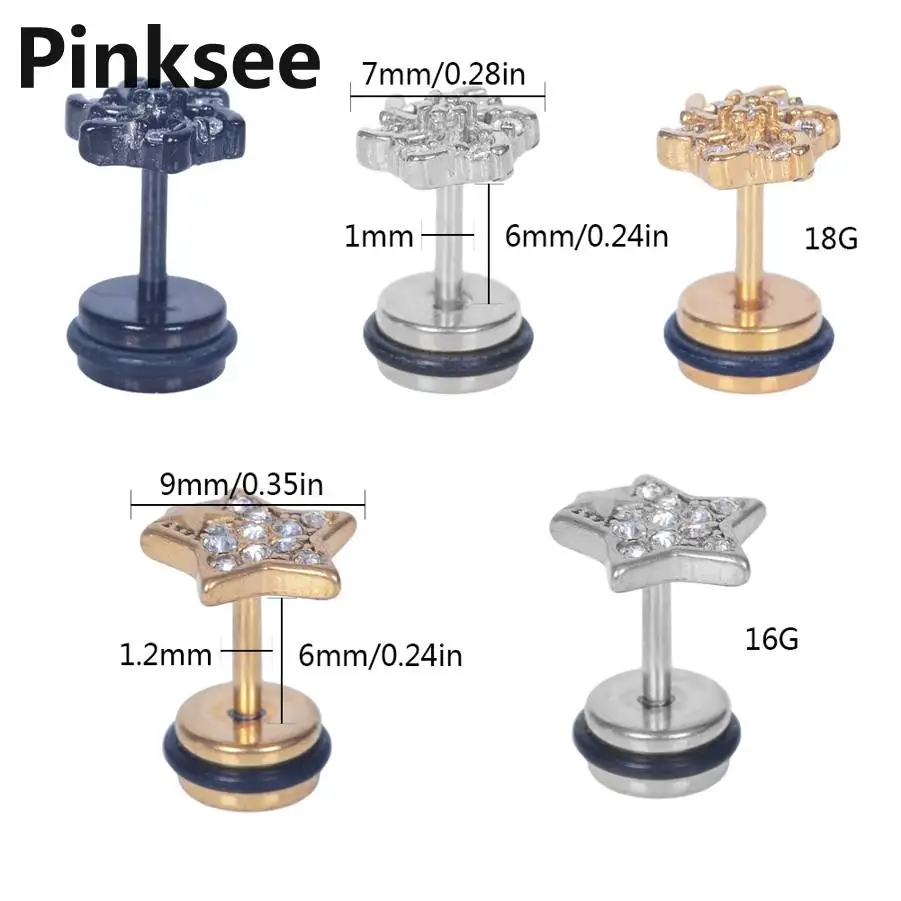 Серьги-гвоздики из хирургической стали 1 шт. | Украшения и аксессуары