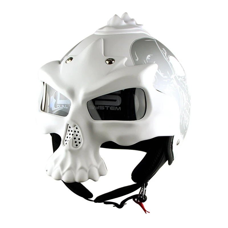 Индивидуальный мотоциклетный шлем Soman Череп с открытым лицом Casco Capacetes для