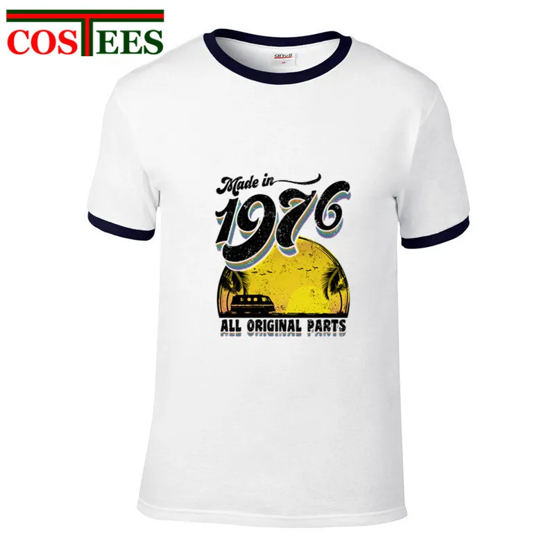 Camiseta Винтаж сделано в 1976 все оригинальные запчасти футболка для мужчин 42th на день