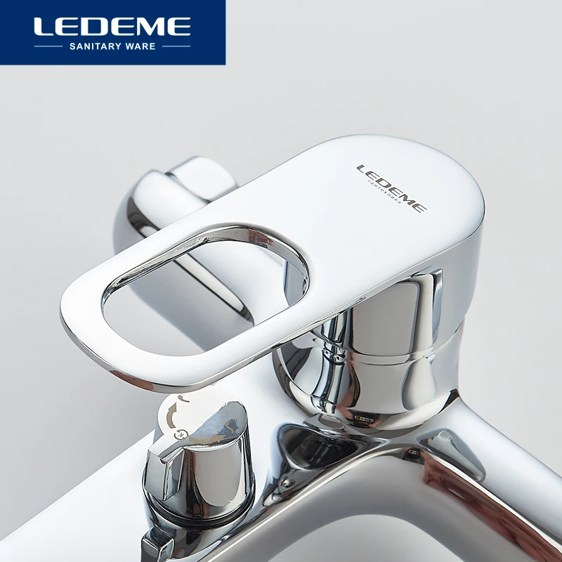 LEDEME Смеситель для ванны с коротким изливом. латунь Цвет: хром L3249|faucet chrome|faucet