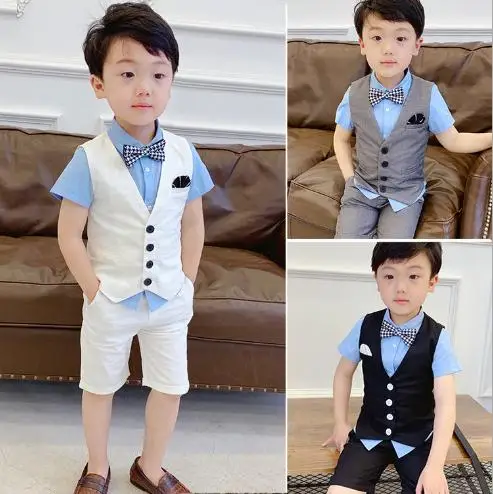Формальные Летние костюмы для мальчиков блейзеры свадьбы торжественная